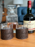 Whiskey Glasses and Custom Engraved Sleeve