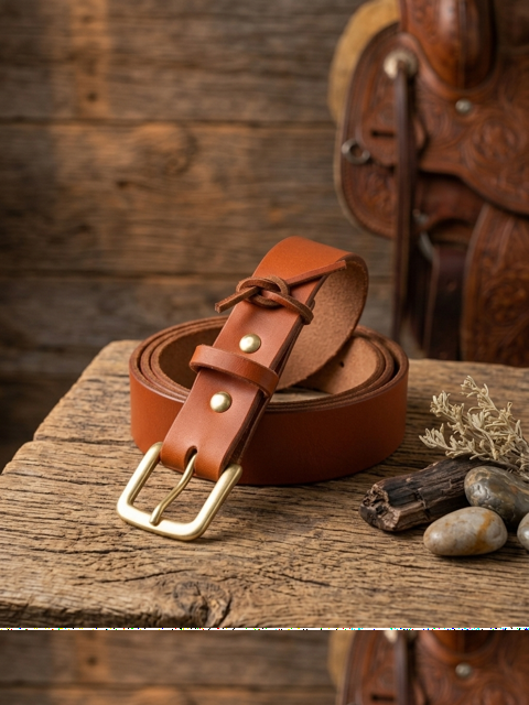"The Rodeo" — 1-1/2" Full-Grain Leather Belt