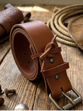 "The Bull" 1-3/4" Full-Grain Leather Belt